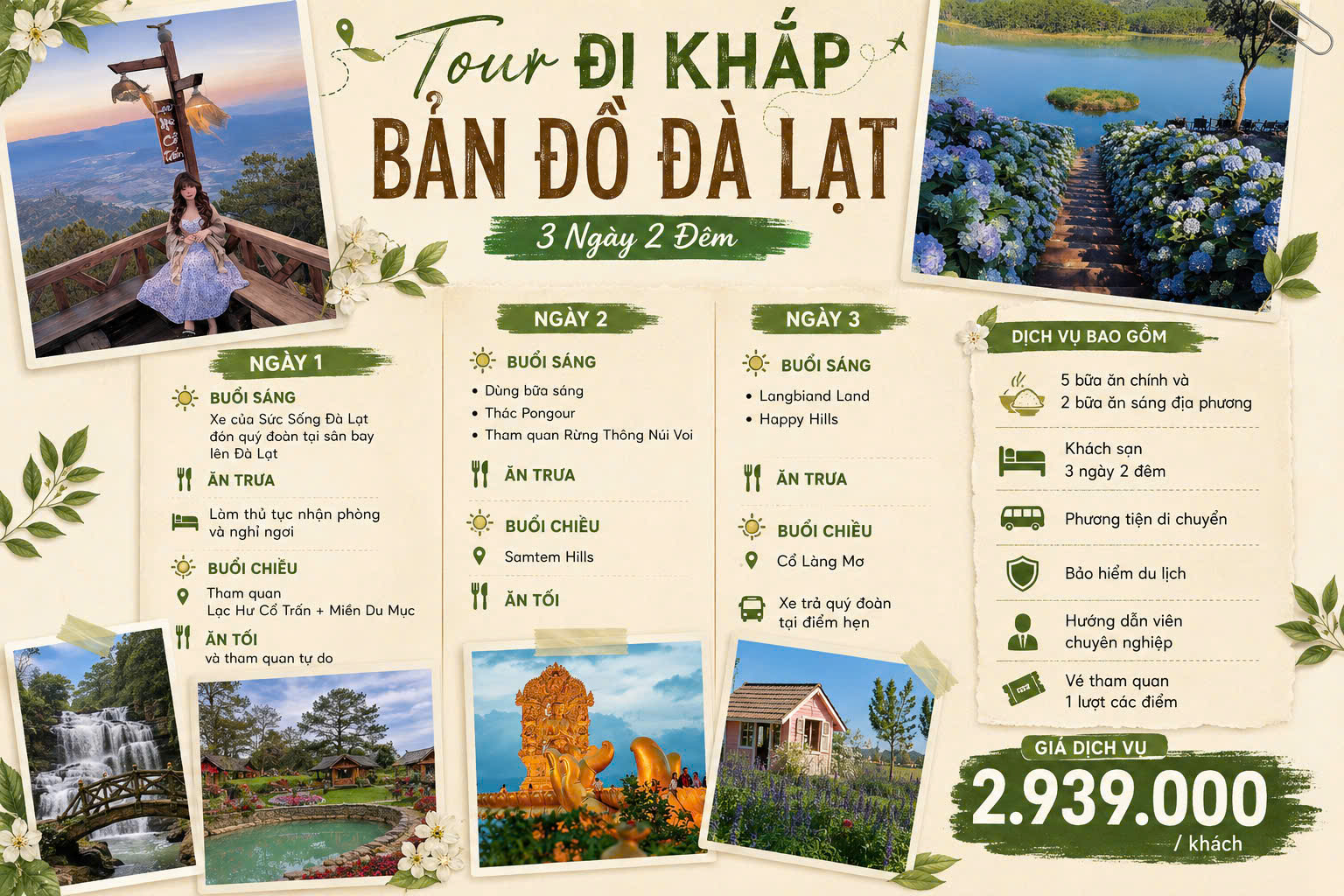Tour 3N2D: Hành Trình Du Ngoạn Đà Lạt 3N2D