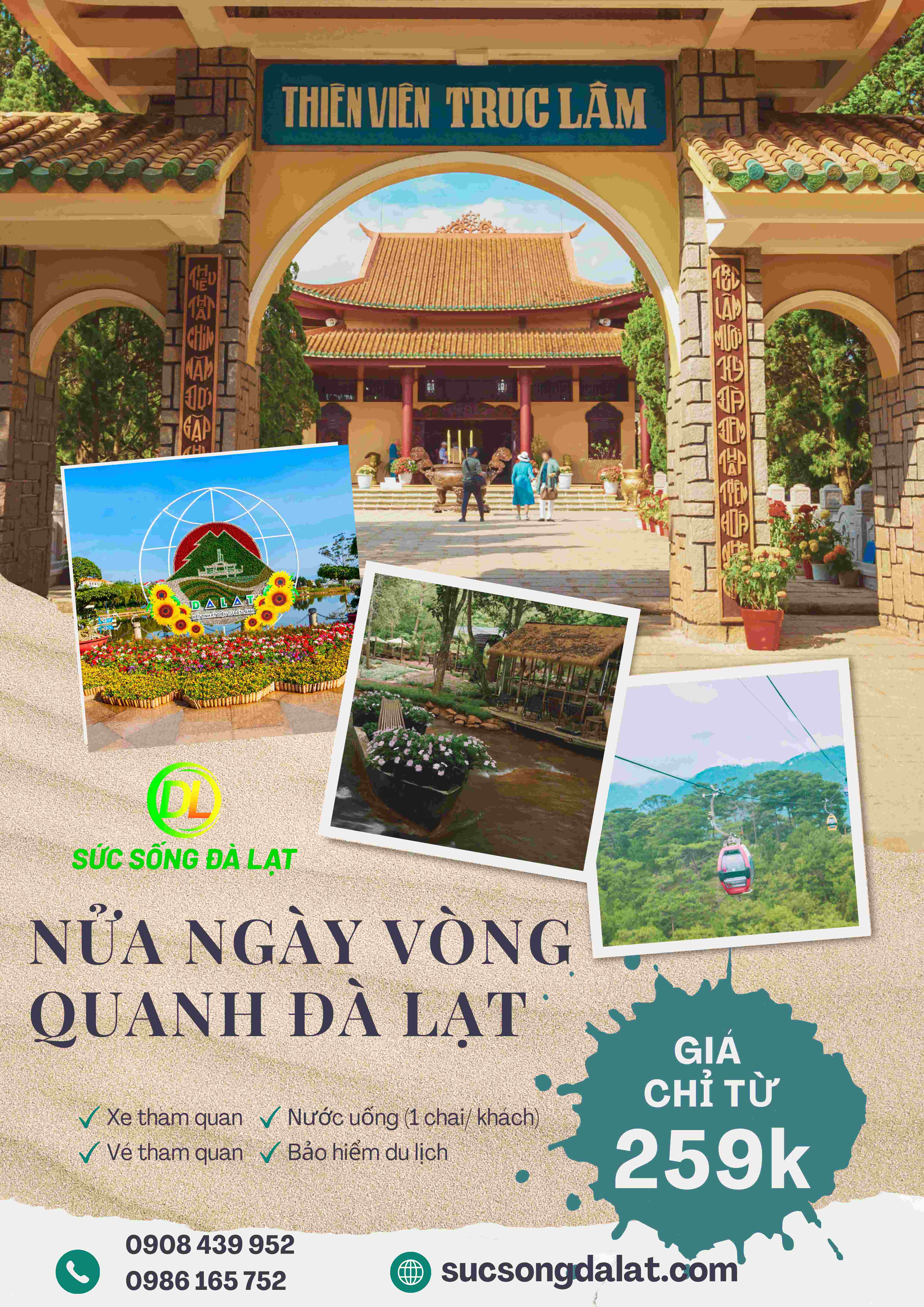 TOUR NỬA NGÀY VÒNG QUANH ĐÀ LẠT (TOUR 1)