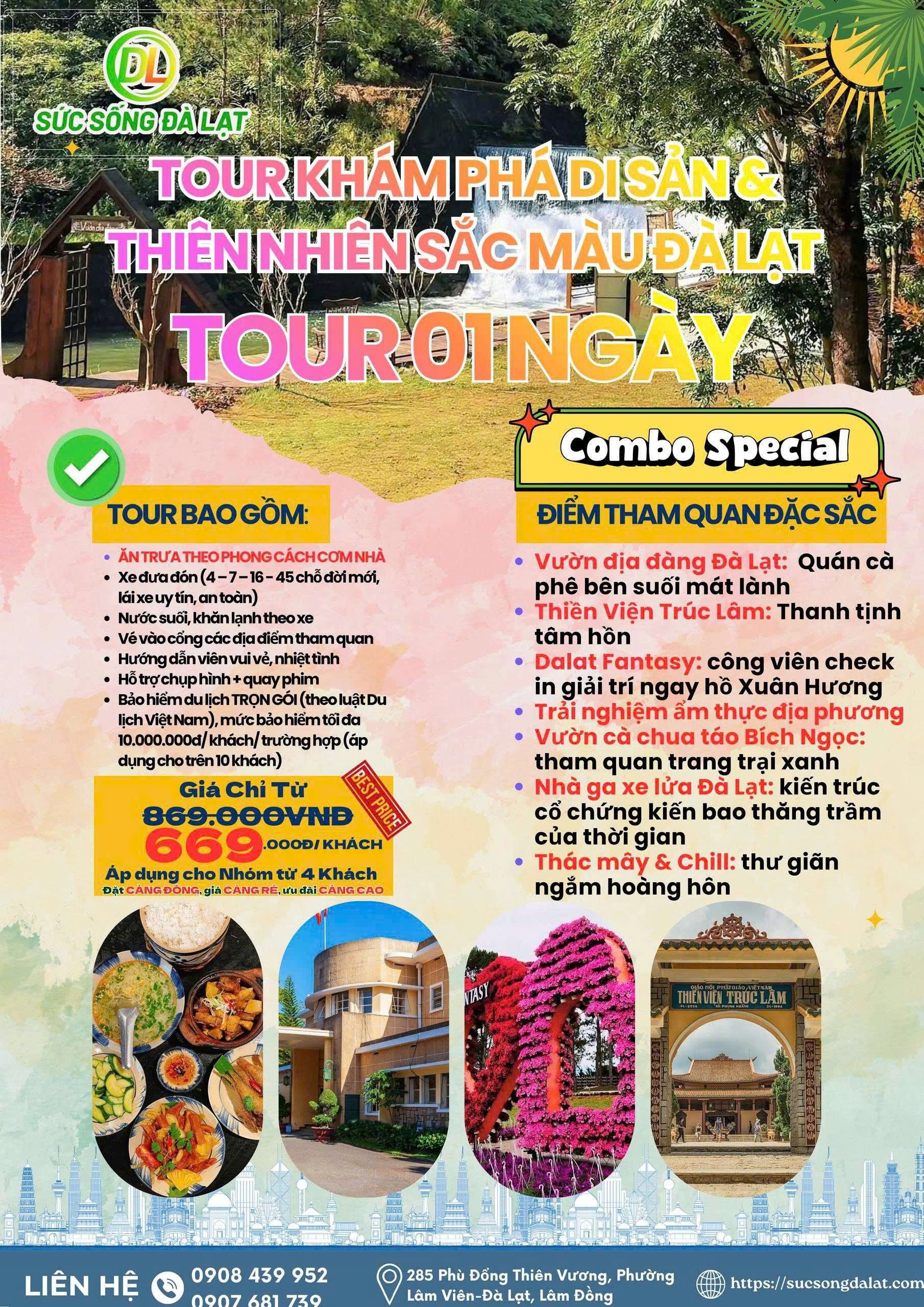 TOUR SẮC MÀU ĐÀ LẠT: KHÁM PHÁ DI SẢN & THIÊN NHIÊN I TOUR 1 NGÀY