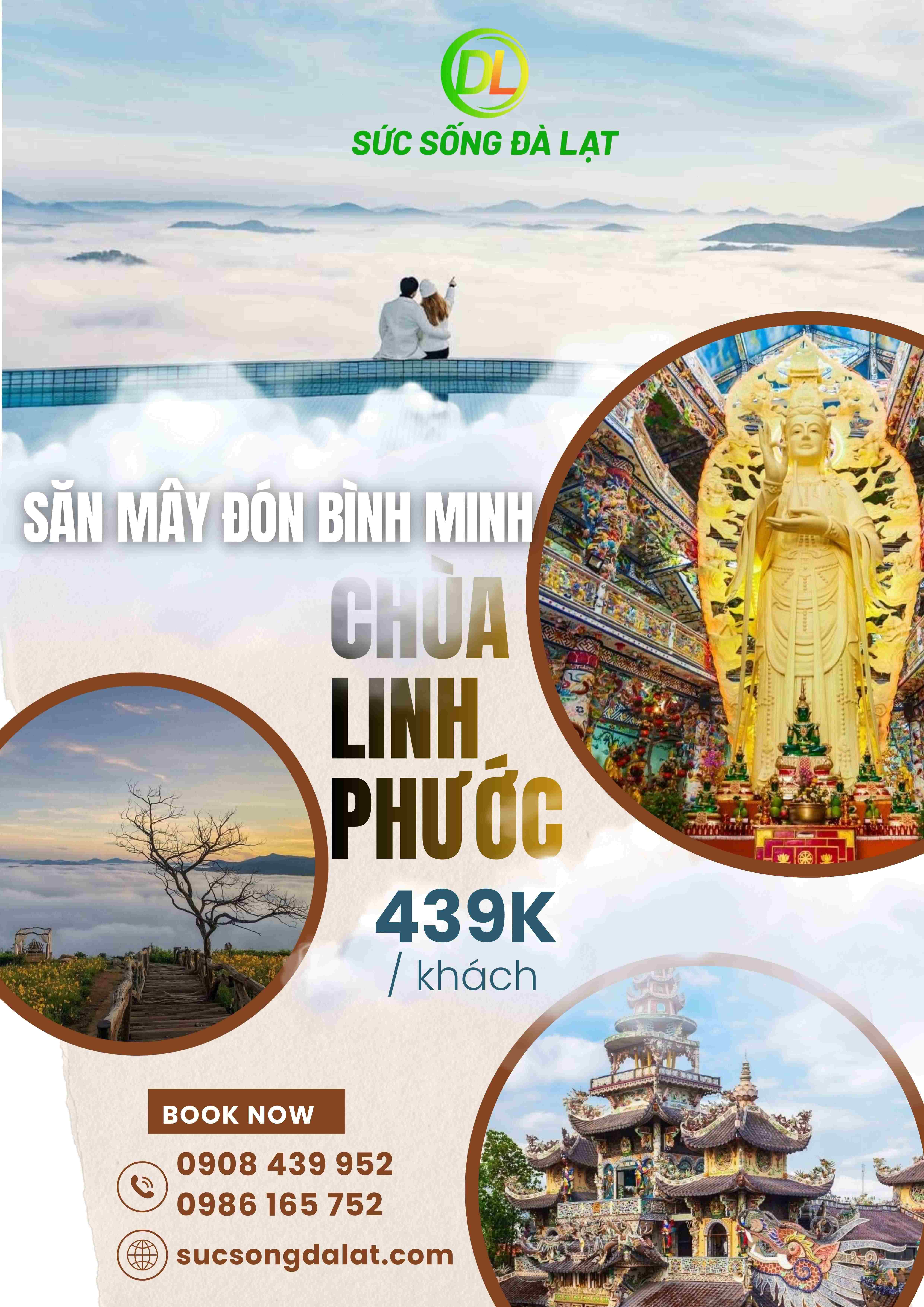 TOUR SĂN MÂY  – CHÙA LINH PHƯỚC - VƯỜN CẨM TÚ  | TOUR NỬA NGÀY