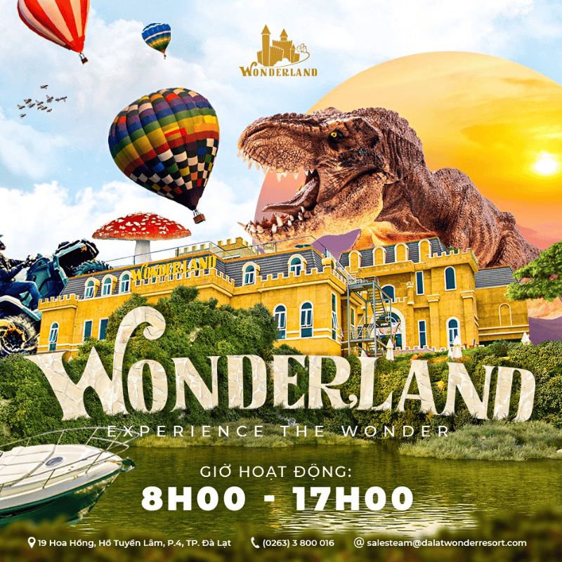 VÉ THAM QUAN KHU DU LỊCH WONDER LAND ĐÀ LẠT