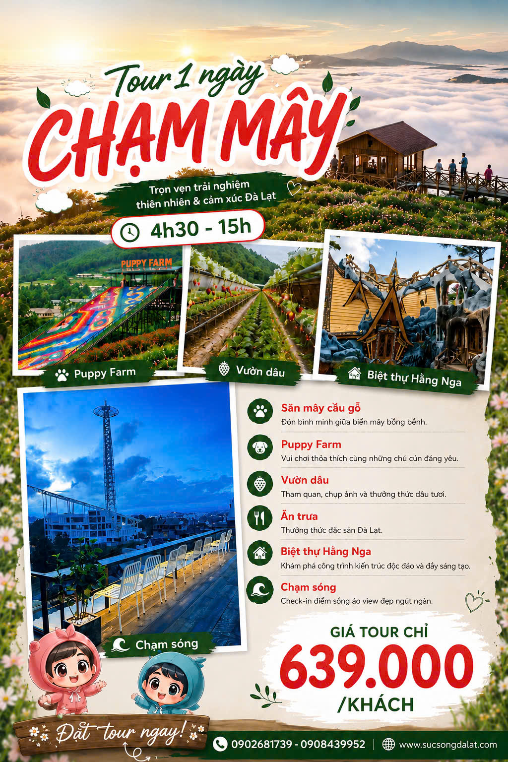 Tour 1 Ngày Chạm Mây