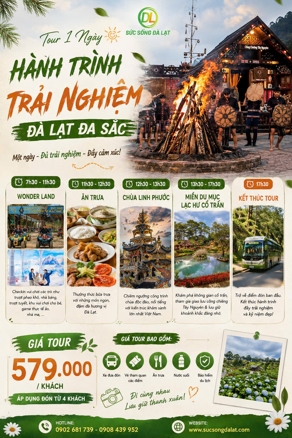 Tour 1 Ngày Hành Trình Trải Nghiệm Đà Lạt Đa Sắc