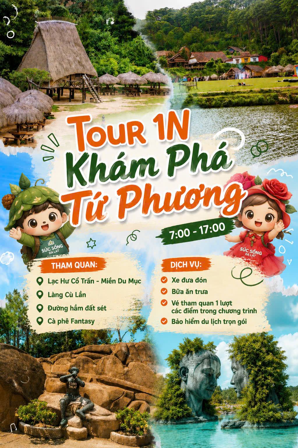 Tour 1 Ngày Khám Phá Tứ Phương