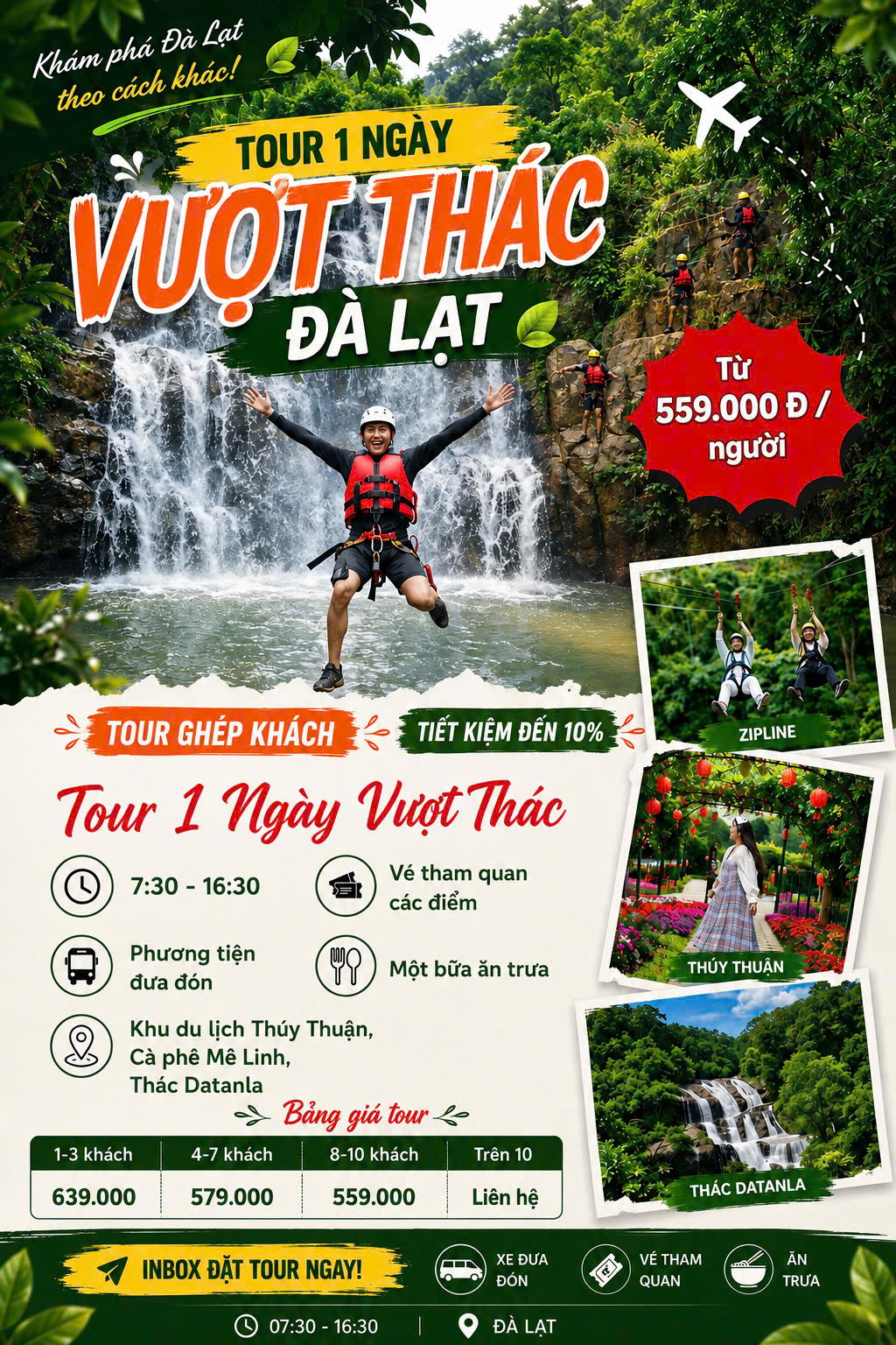Tour 1 Ngày Vượt Thác