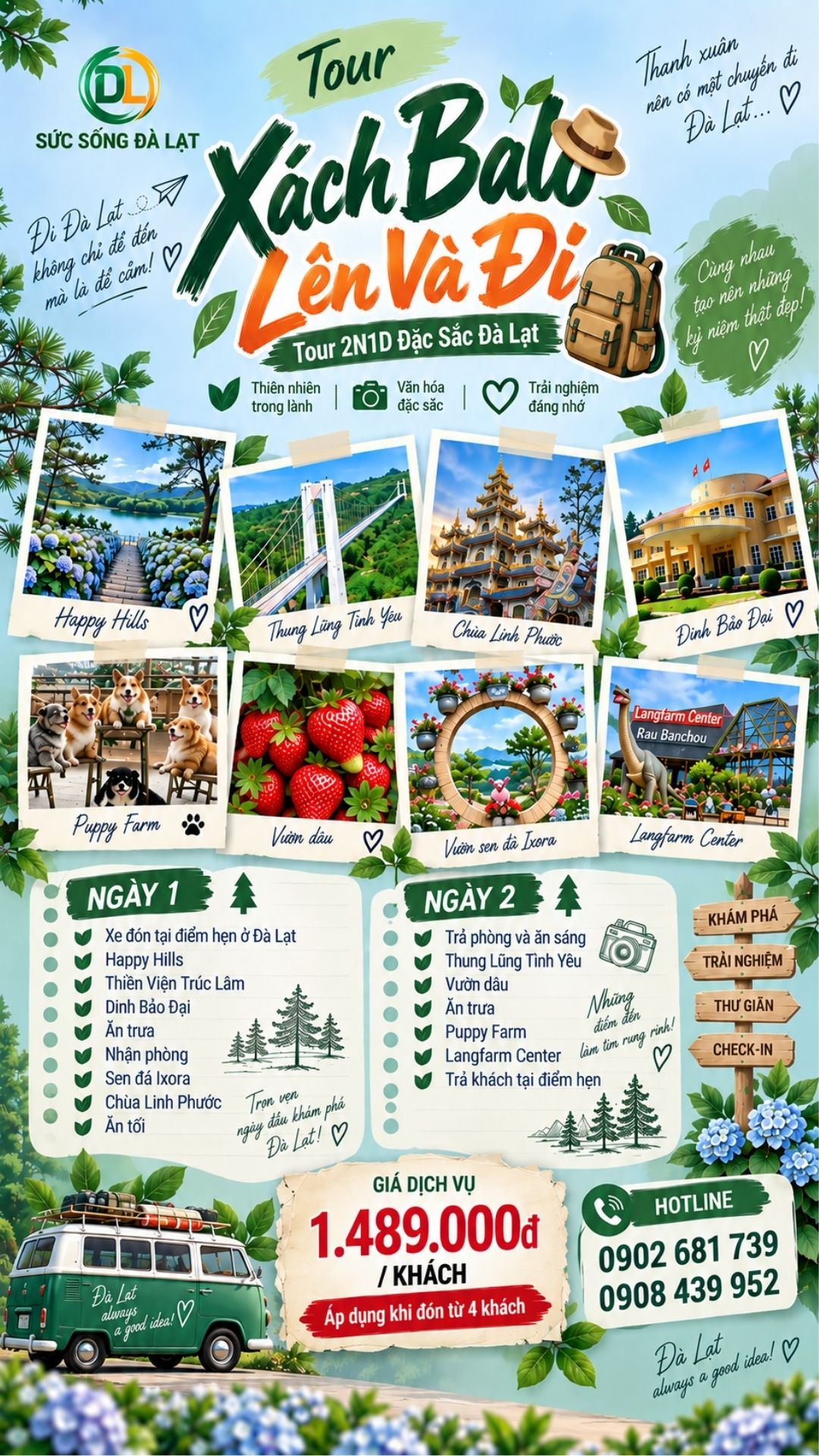 Tour 2N1D Xách Balo Lên Đà Lạt