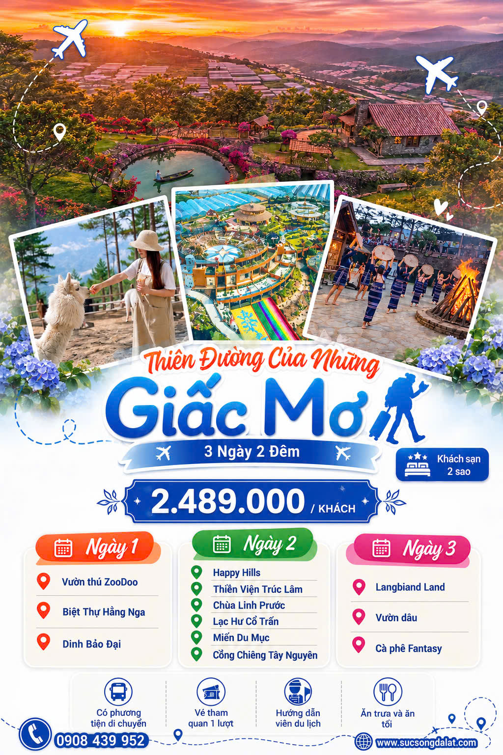 Tour 3N2D Thiên Đường Của Những Giấc Mơ