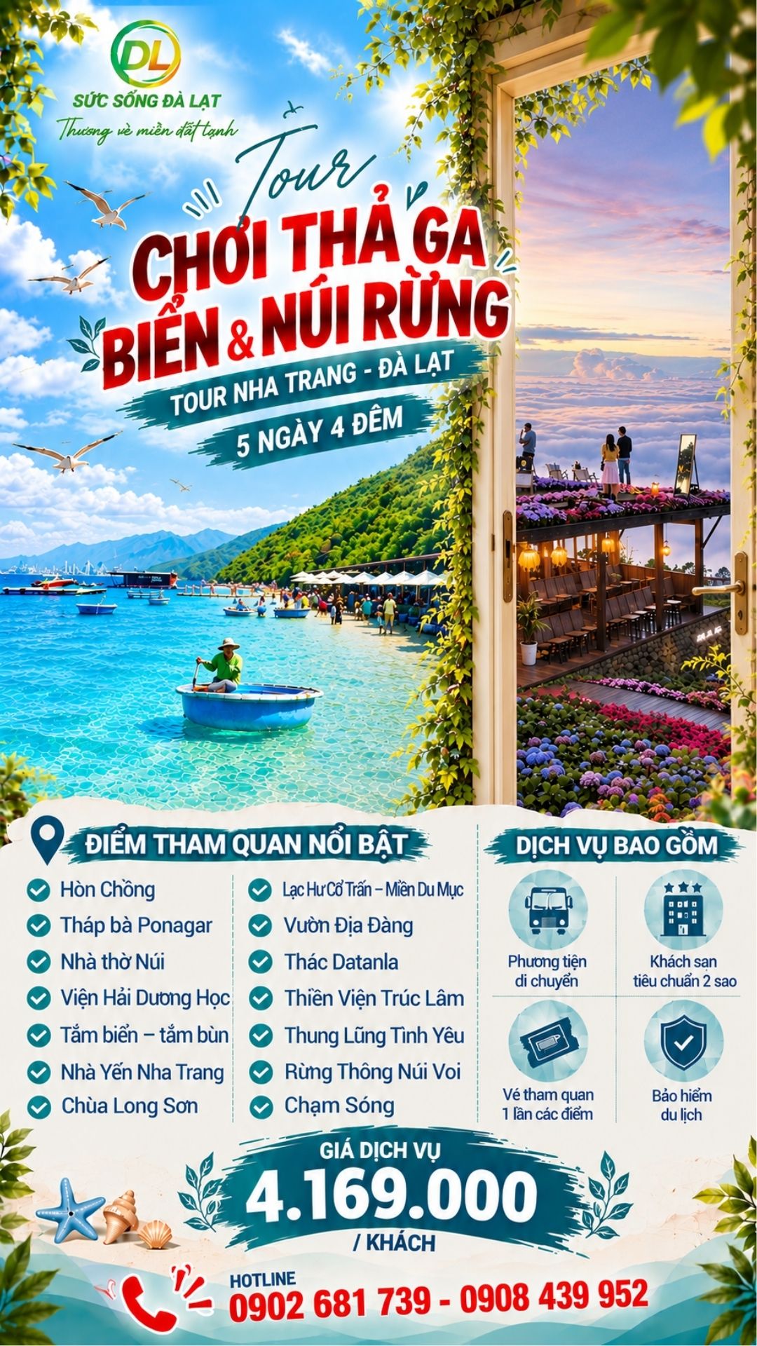 Tour 5N4D Chơi Thả Ga Biển Và Núi Rừng