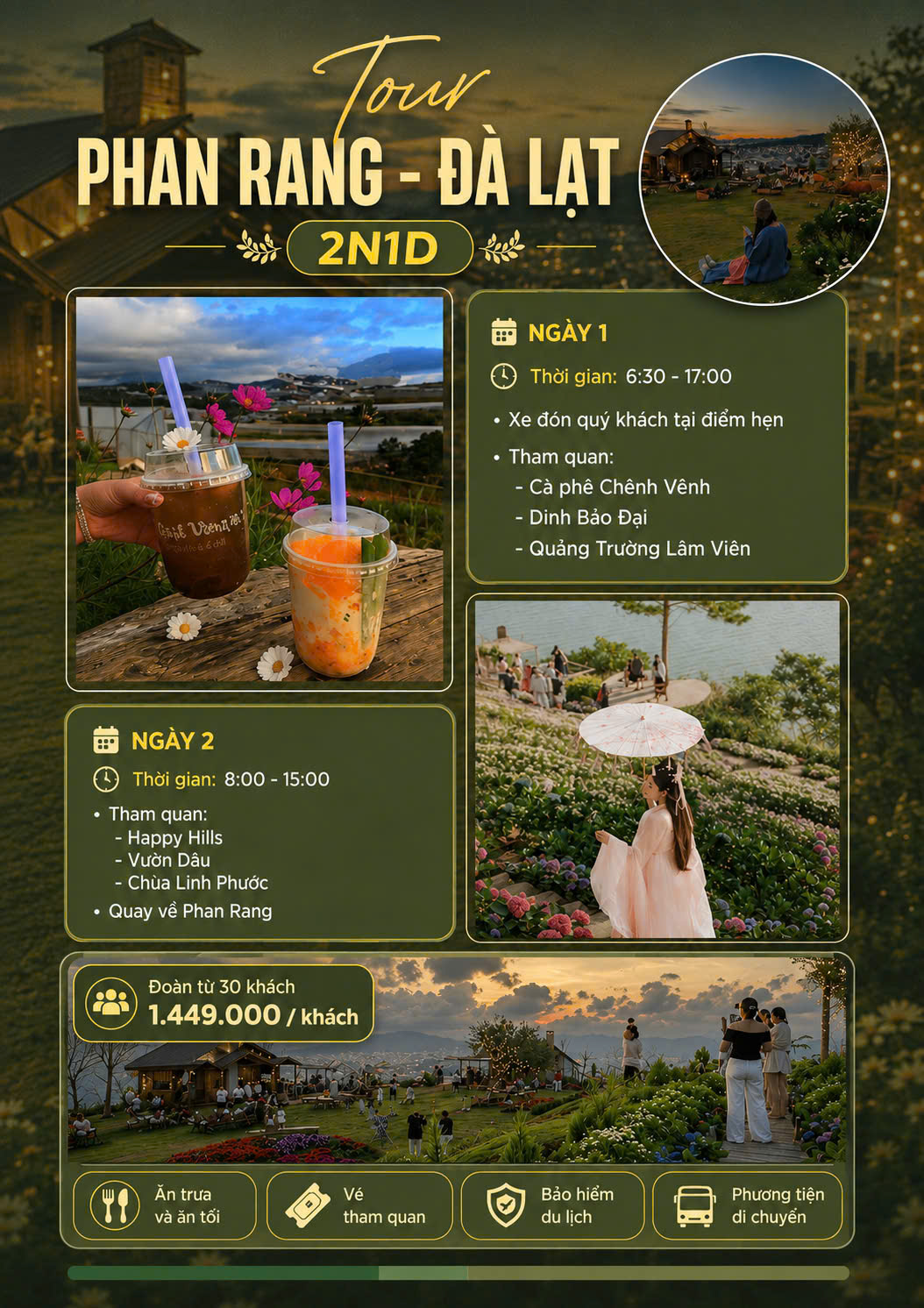 PHAN RANG - ĐÀLẠT 2N1Đ . HÀNH TRÌNH TRẢI NGHIỆM