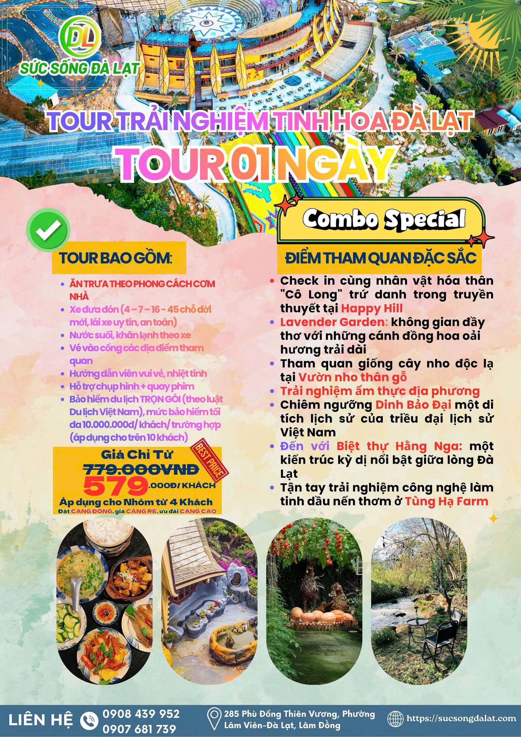 TOUR TRẢI NGHIỆM TINH HOA ĐÀ LẠT MỚI & CŨ I TOUR 1 NGÀY