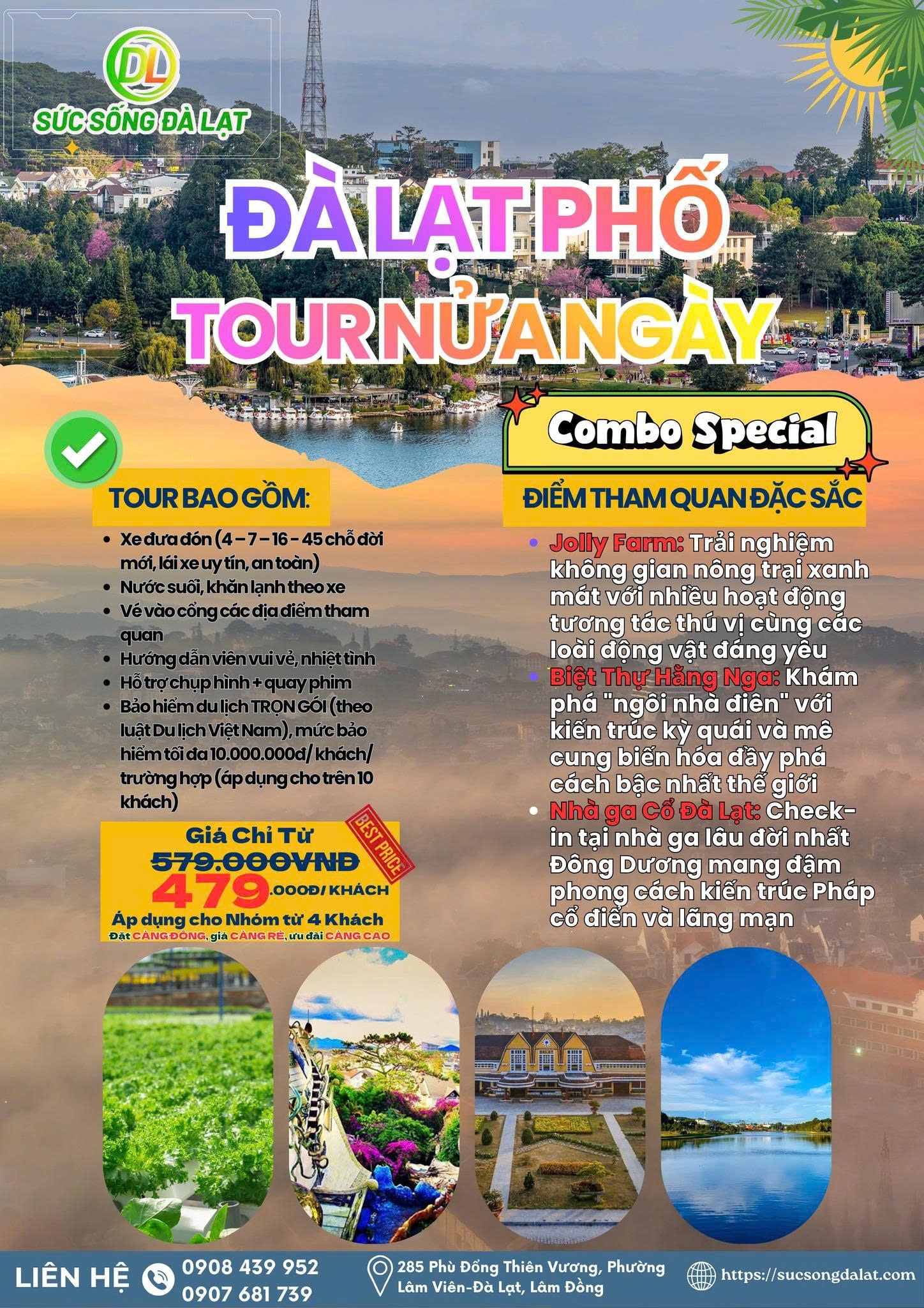 TOUR ĐÀ LẠT PHỐ I TOUR NỬA NGÀY