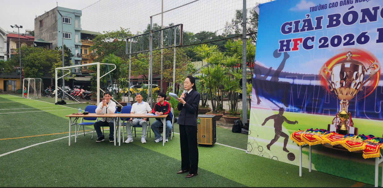 Giải bóng đá HFC 2026 lần I tại Trường Cao đẳng Ngoại ngữ Hà Nội