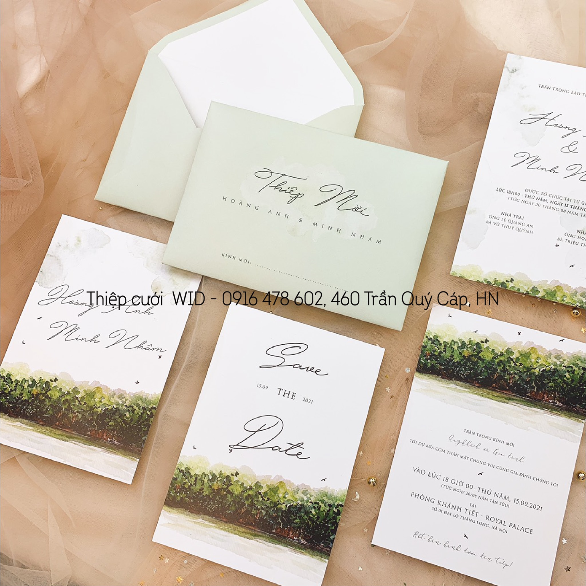 Thiệp cưới theo mùa – Gợi ý mẫu thiệp cưới đẹp cho Xuân, Hạ, Thu, Đông
