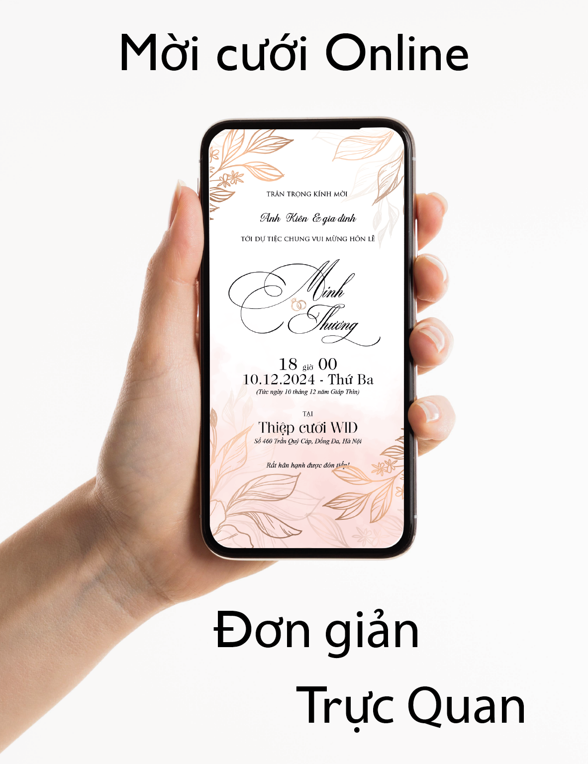 Thiệp cưới điện tử đơn giản bằng ảnh – Giải pháp mời cưới online thông minh tại WID