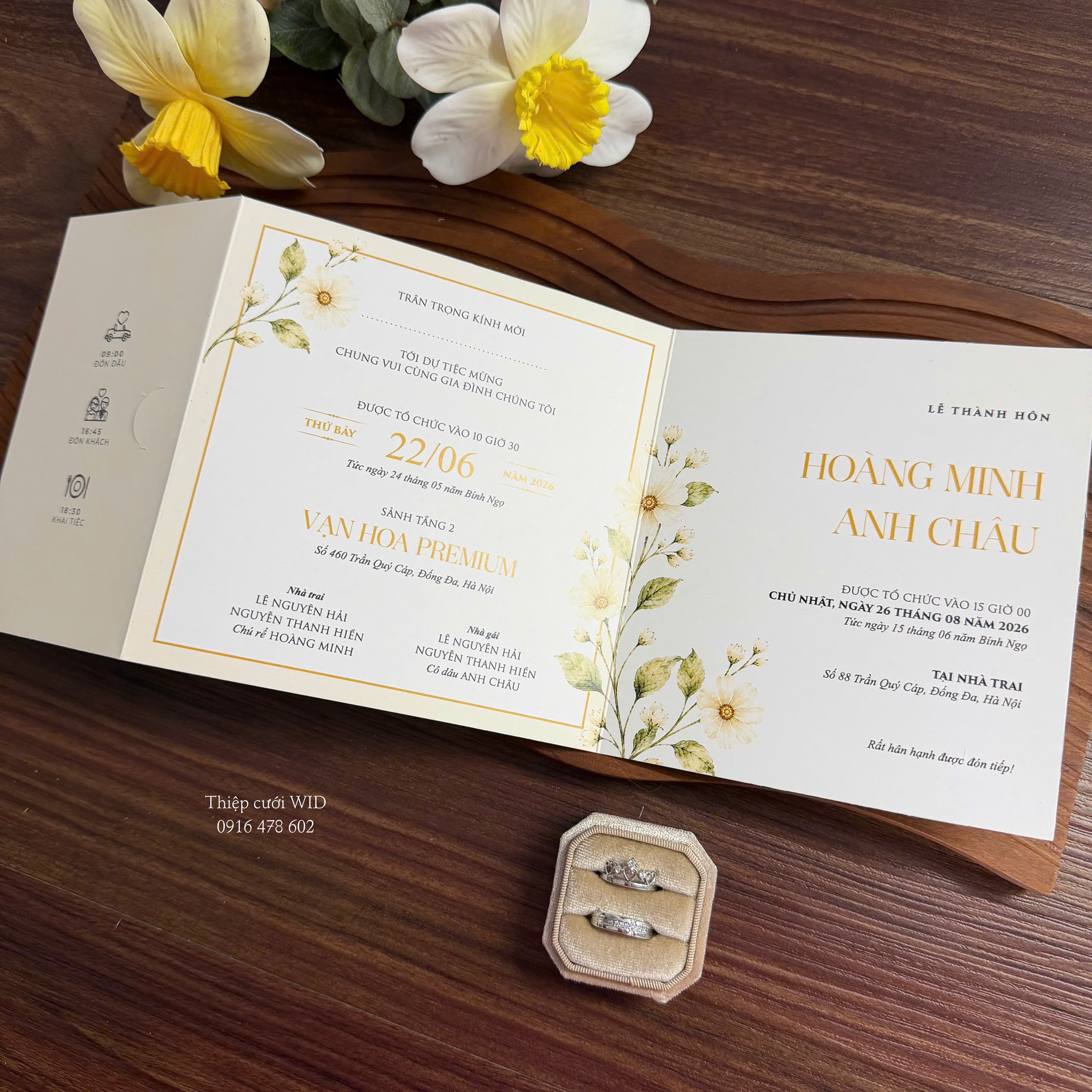 549 Vuông - Thiệp hoa nhí Vintage