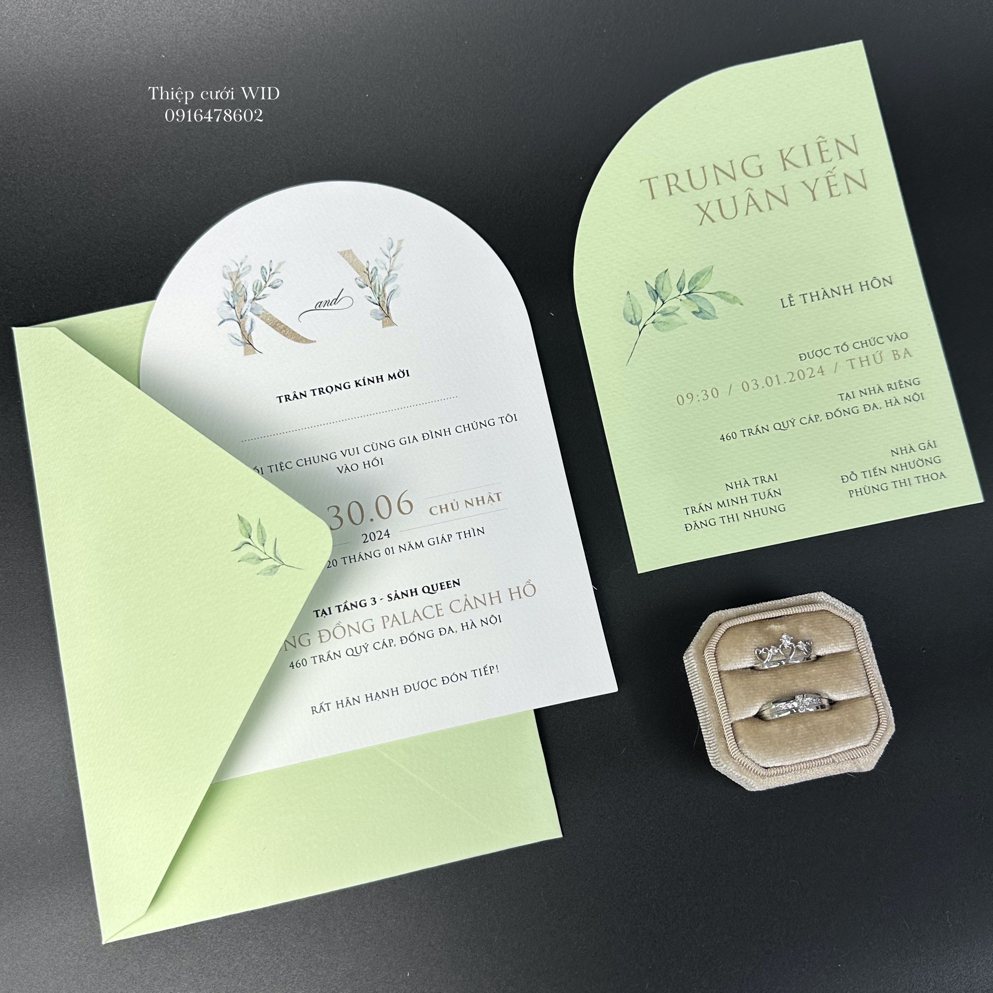 Thiệp theo ý tưởng - Thiệp cắt vòm mix màu nổi bật