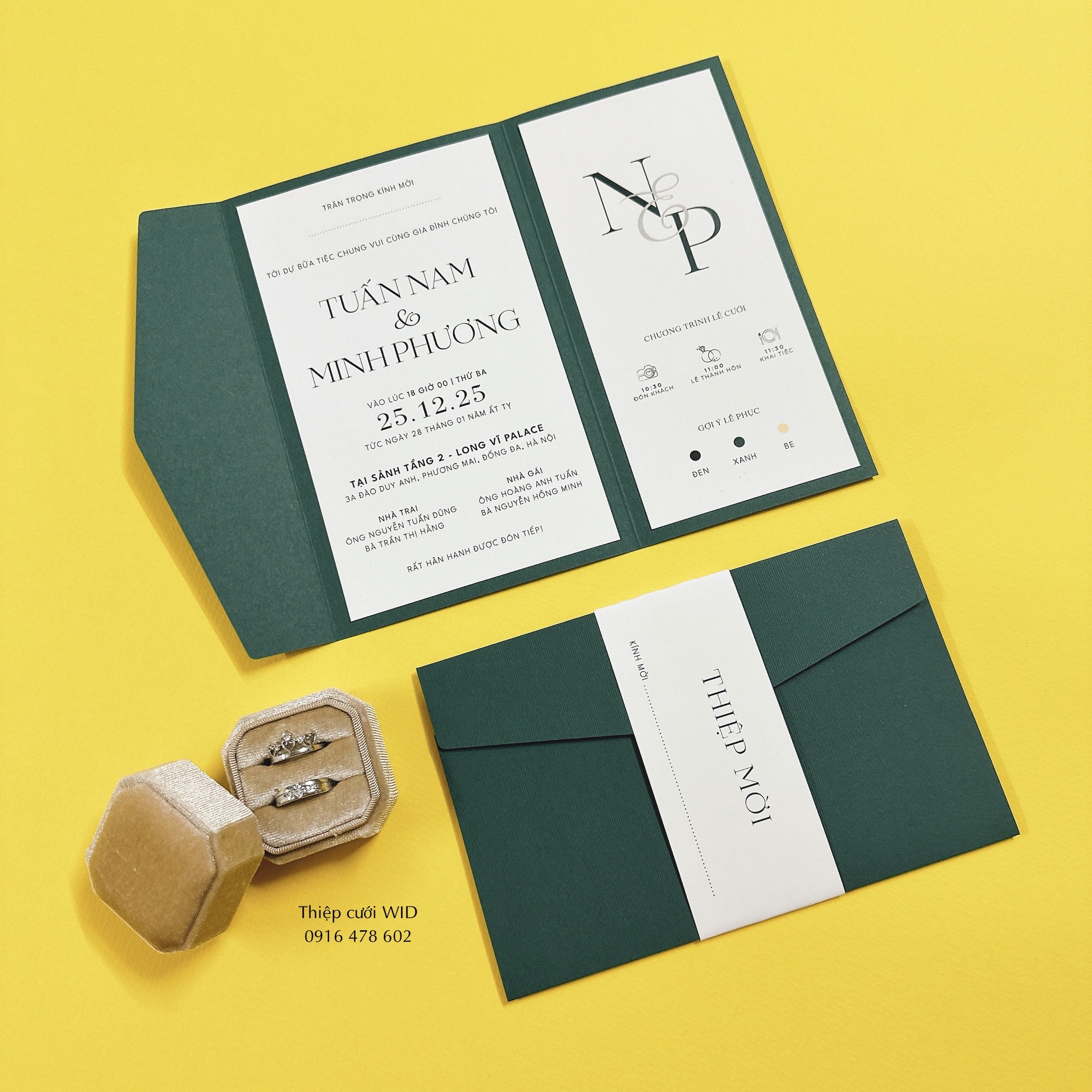 Gập bìa giấy mĩ thuật xanh rêu cao cấp