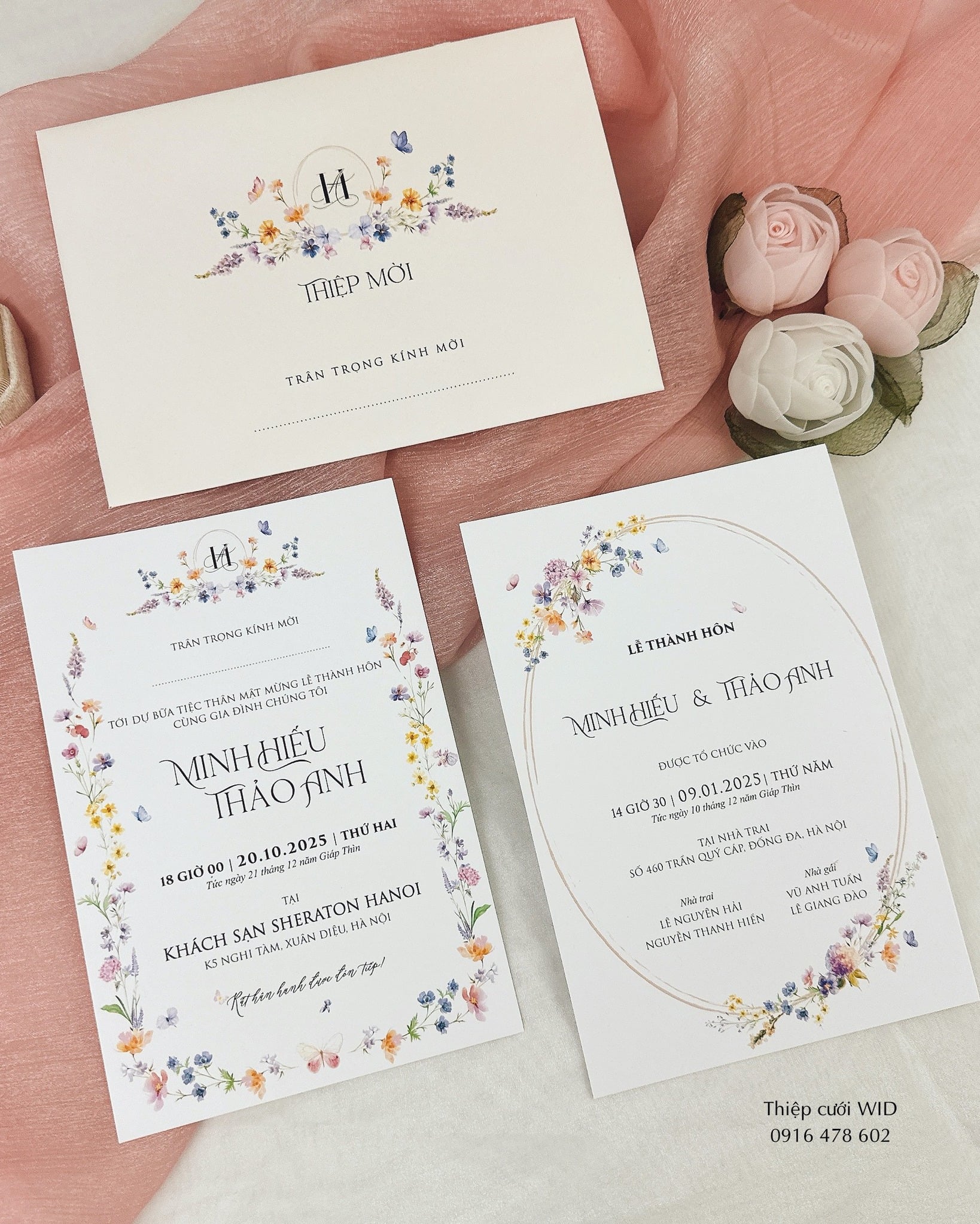 PB 513 - Thiệp hoa nhí Vintage