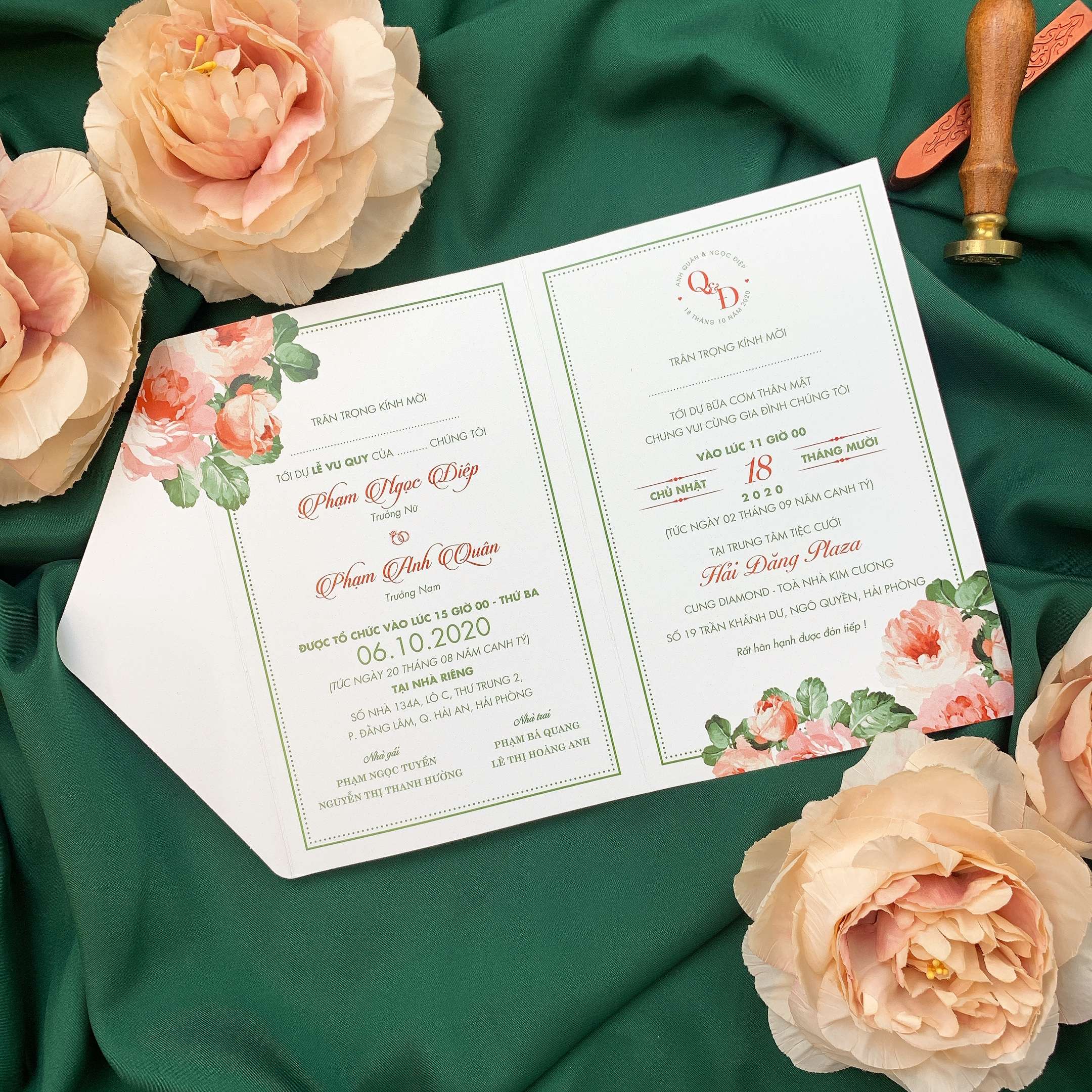 215 CN - Thiệp hoa Mẫu Đơn quyến rũ, sang trọng