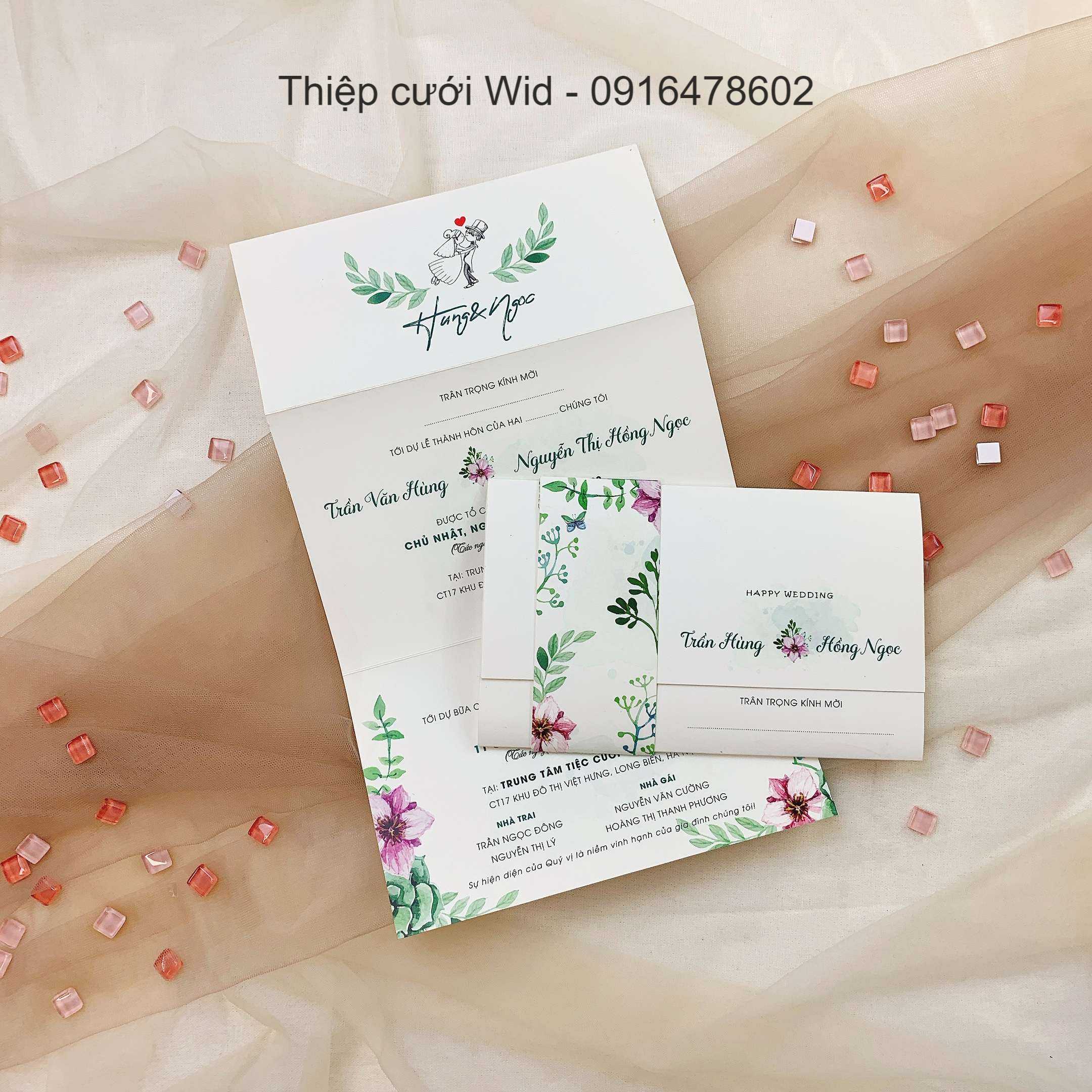 Ngang 252 - Thiệp hoa nhí phong cách Vintage