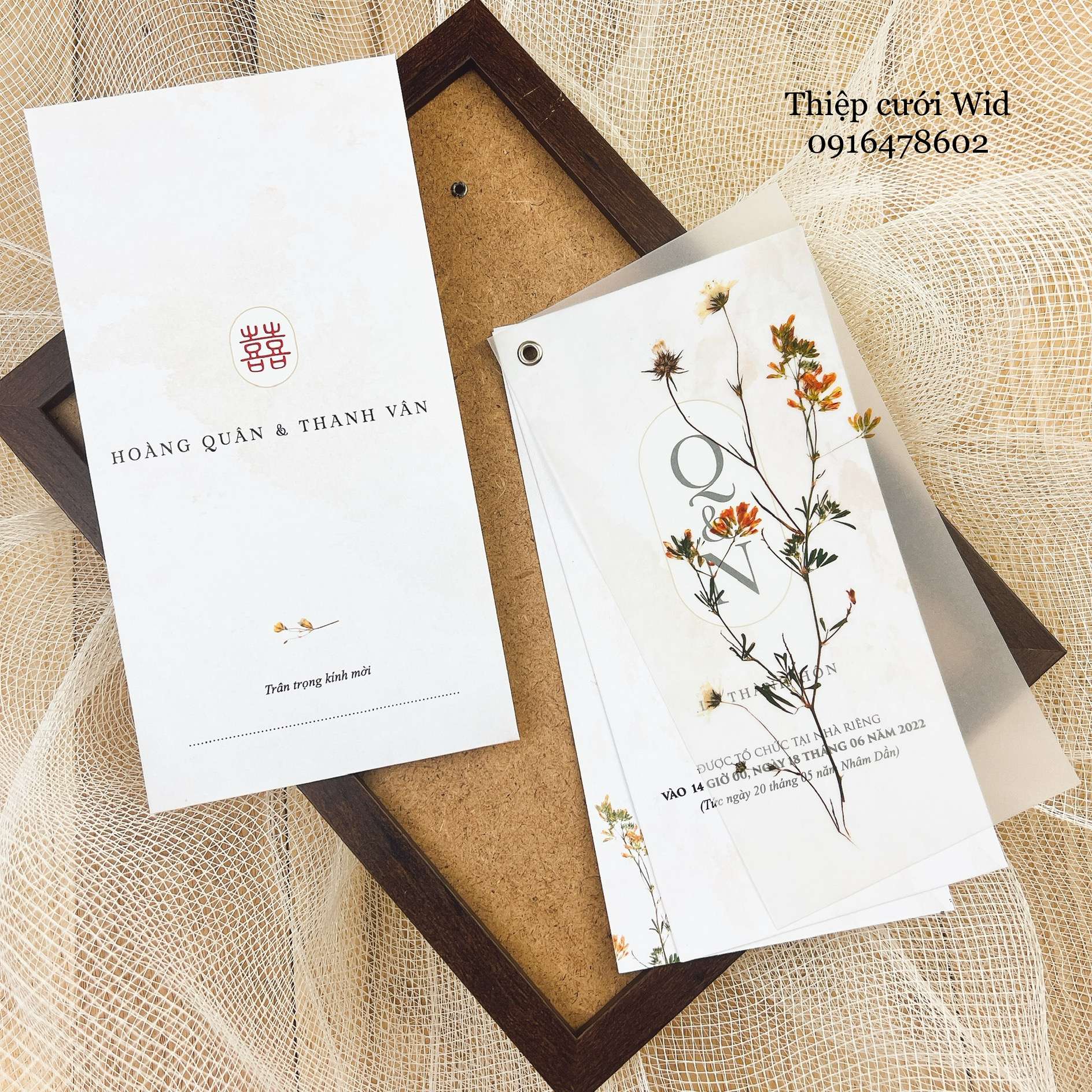 3 lá 345 - Hoa cỏ khô phong cách Vintage