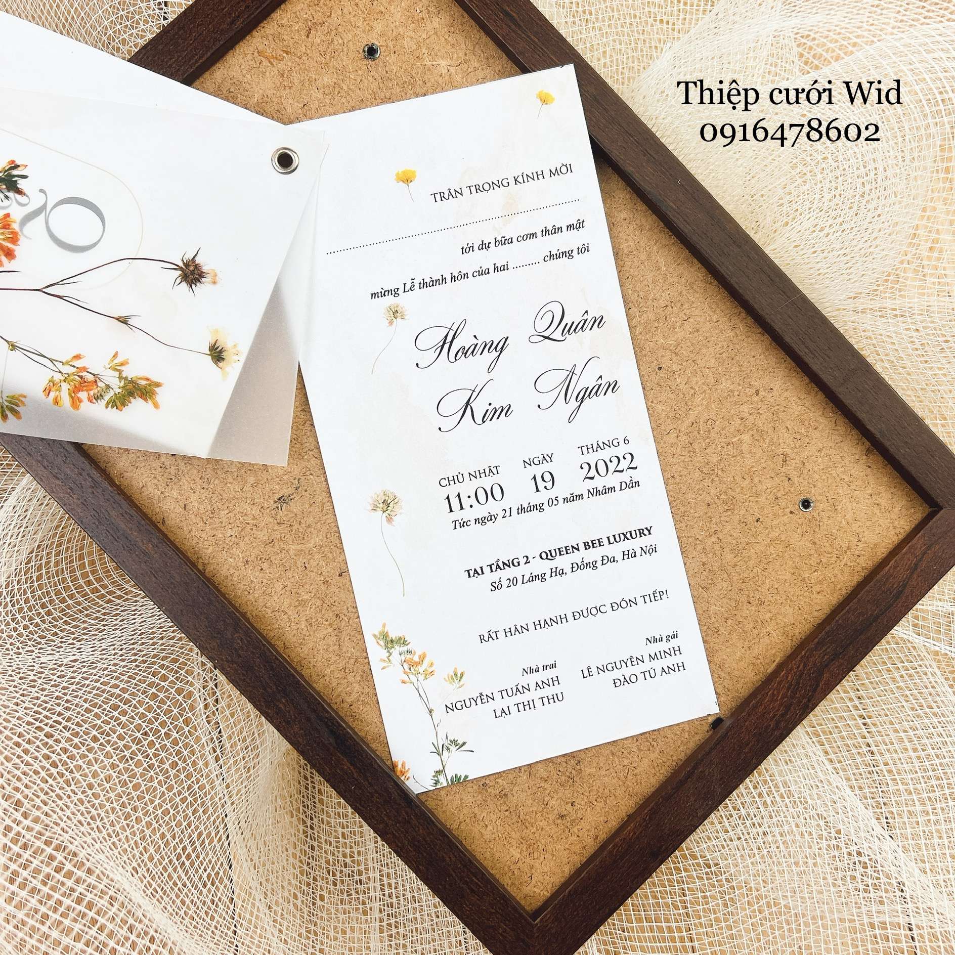 3 lá 345 - Hoa cỏ khô phong cách Vintage