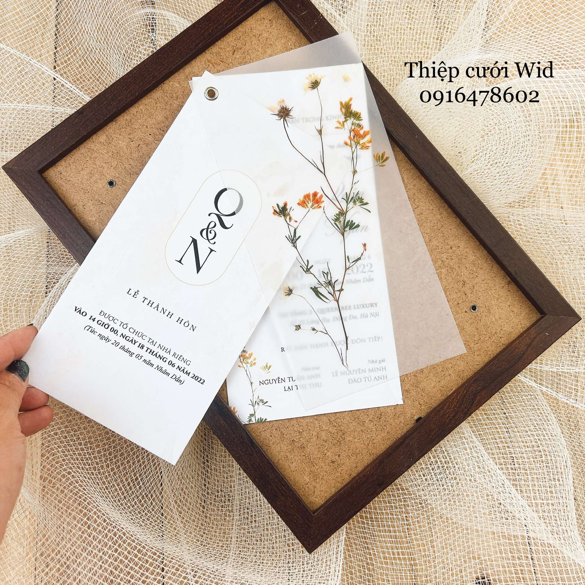 3 lá 345 - Hoa cỏ khô phong cách Vintage