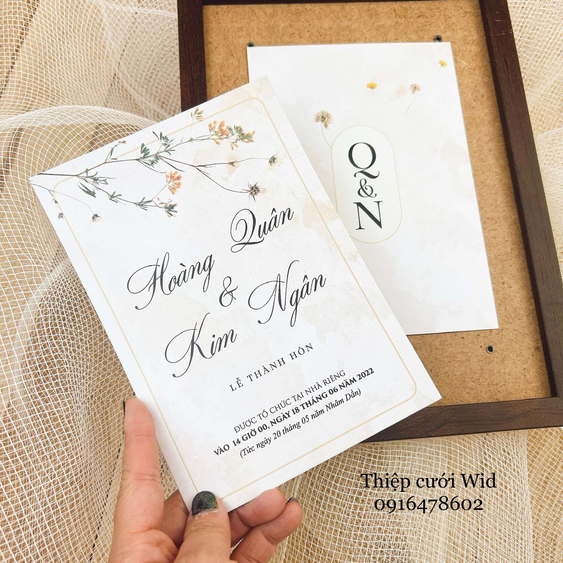 PB 345 - Hoa cỏ khô phong cách Vintage
