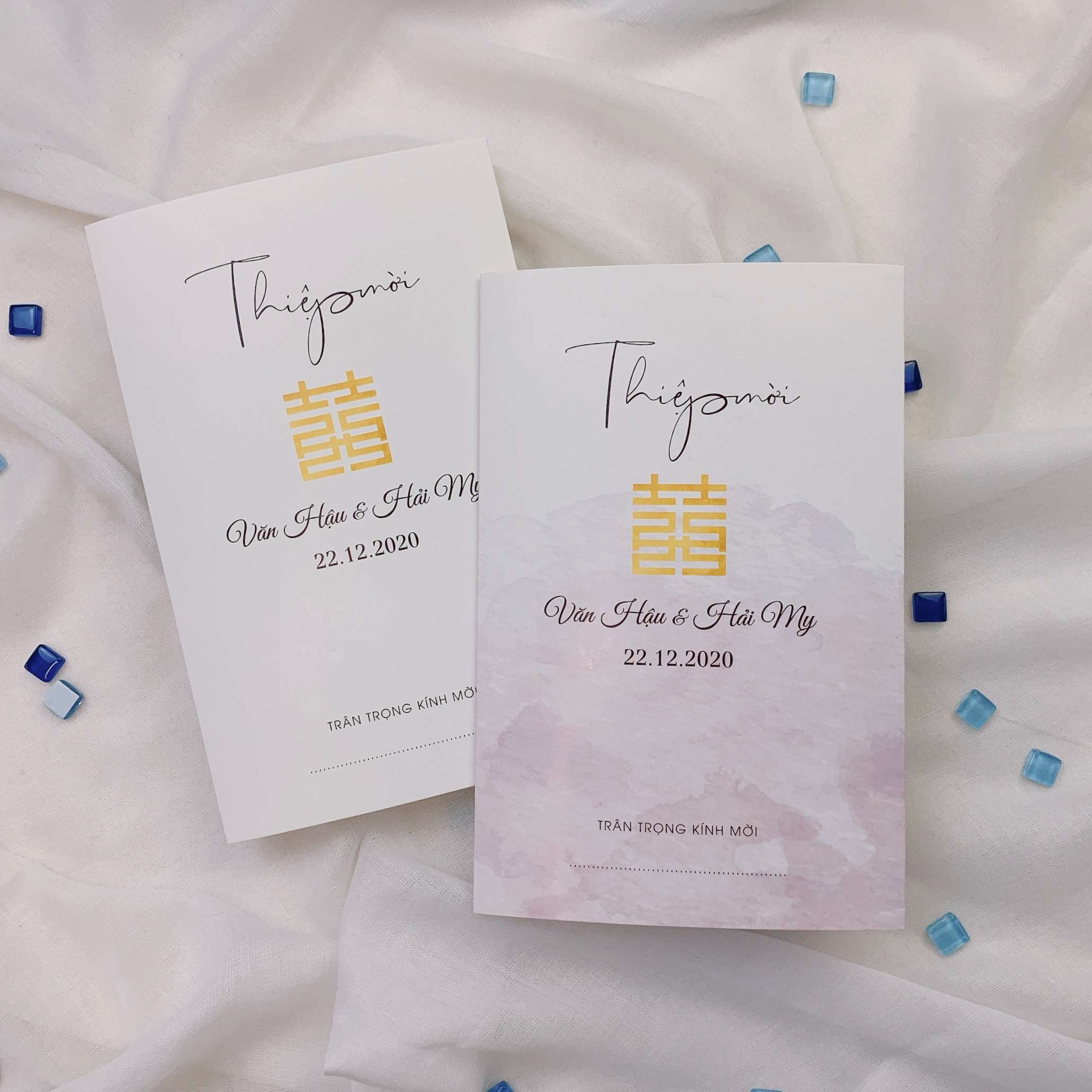 220 CN - Thiệp hiện đại phong cách tối giản