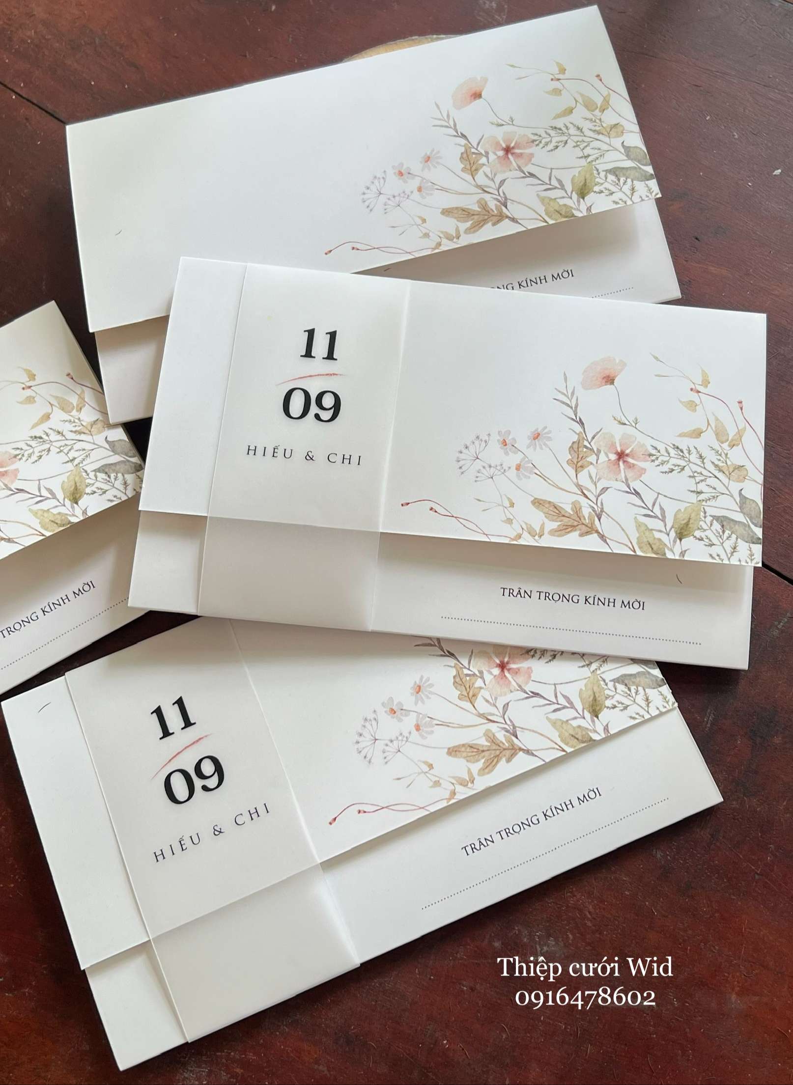 Ngang 359 - Thiệp hoa nhí Vintage