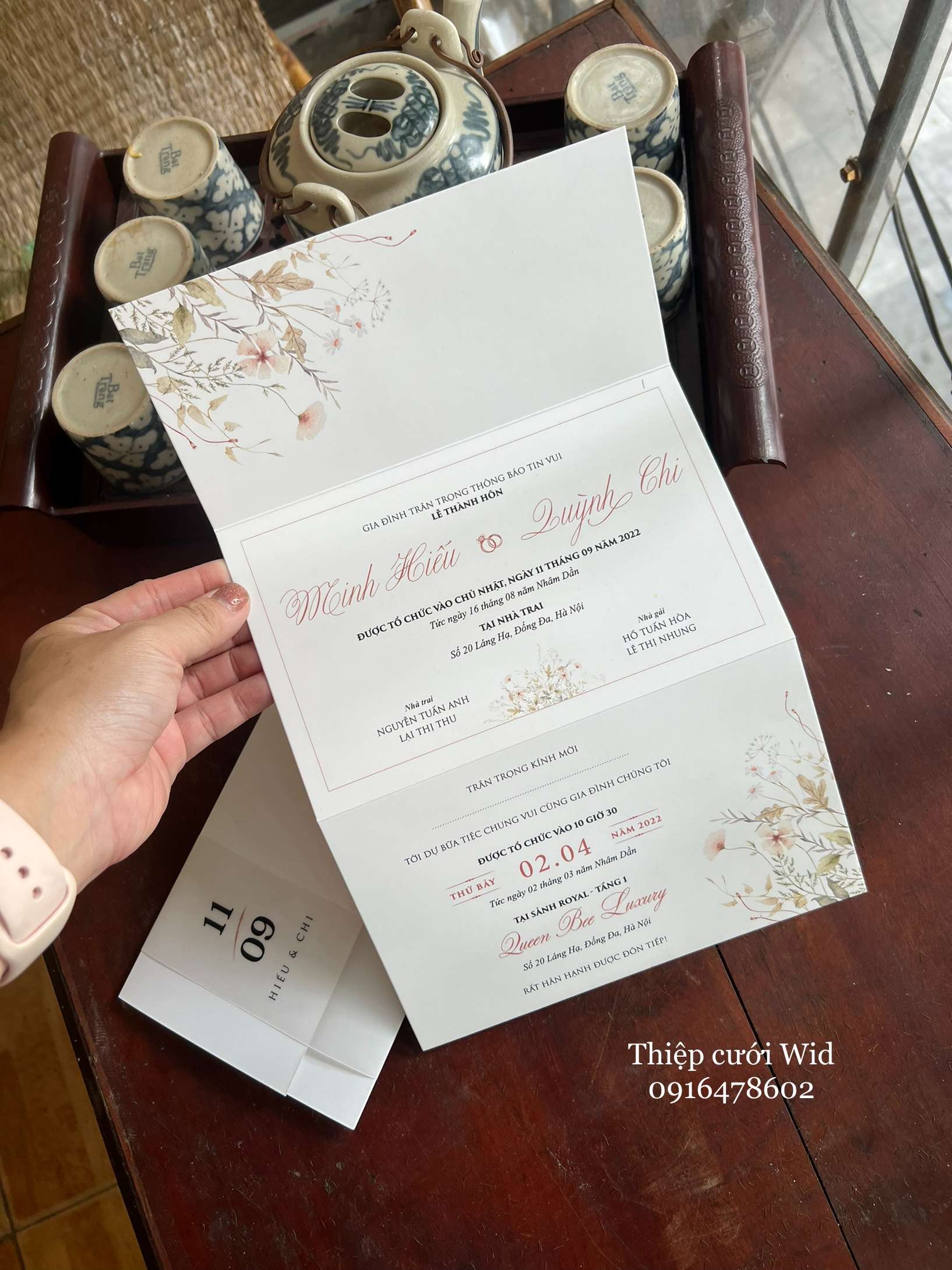 Ngang 359 - Thiệp hoa nhí Vintage