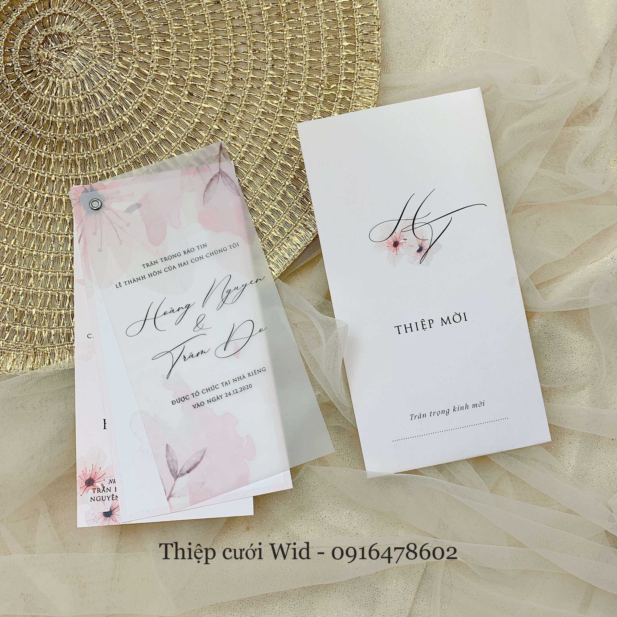 3 lá 270 - Mẫu hoa đào nền loang tinh tế