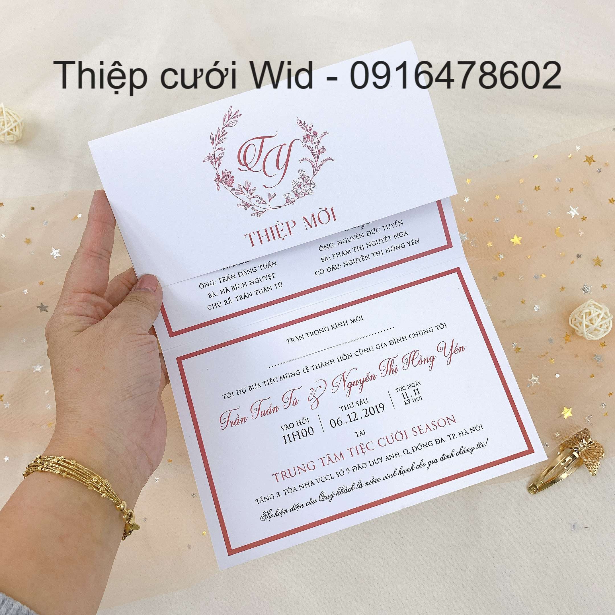 Ngang 248 - thiệp trắng đỏ tối giản