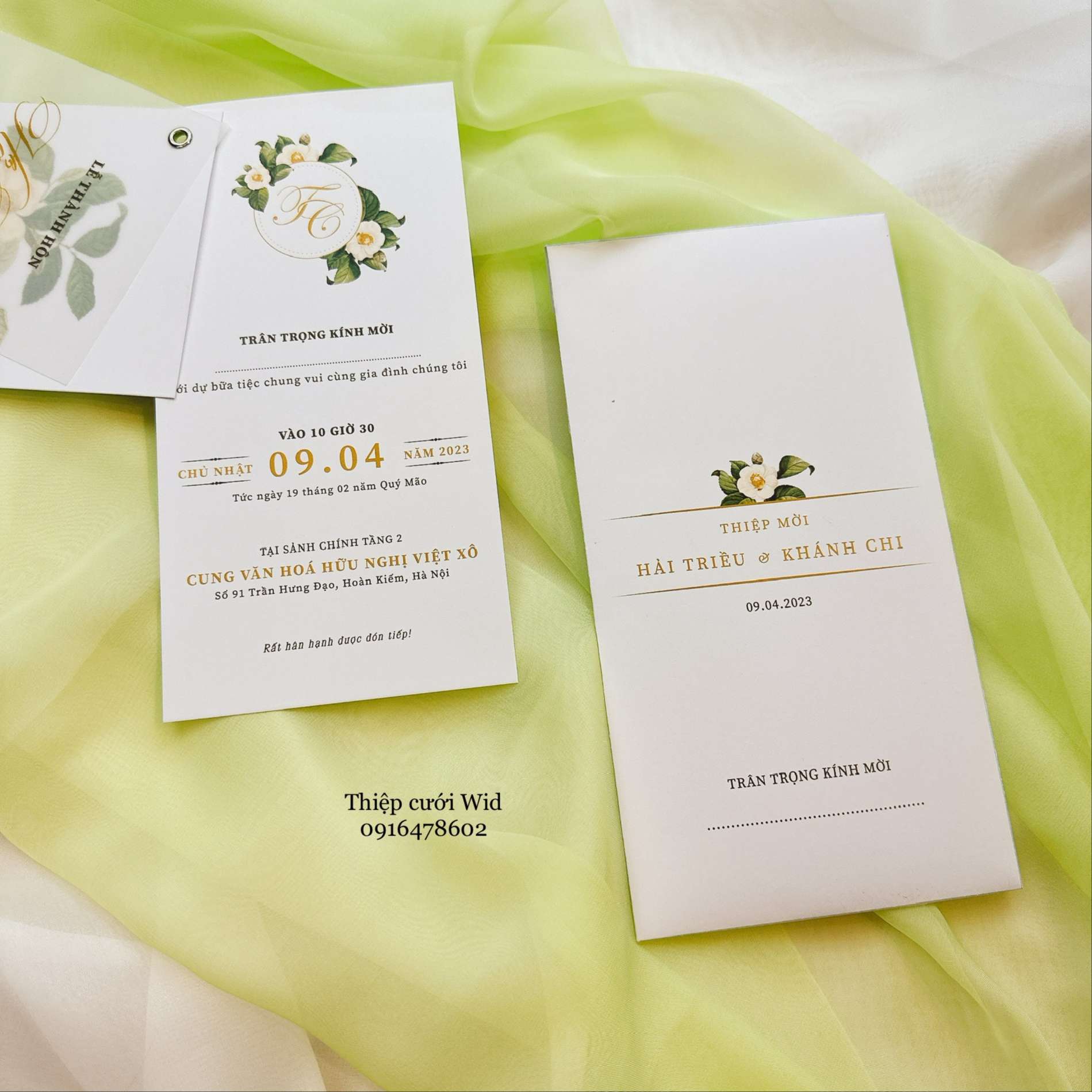 3 lá 381 - Hoa lá sắc xanh sang trọng, nổi bật