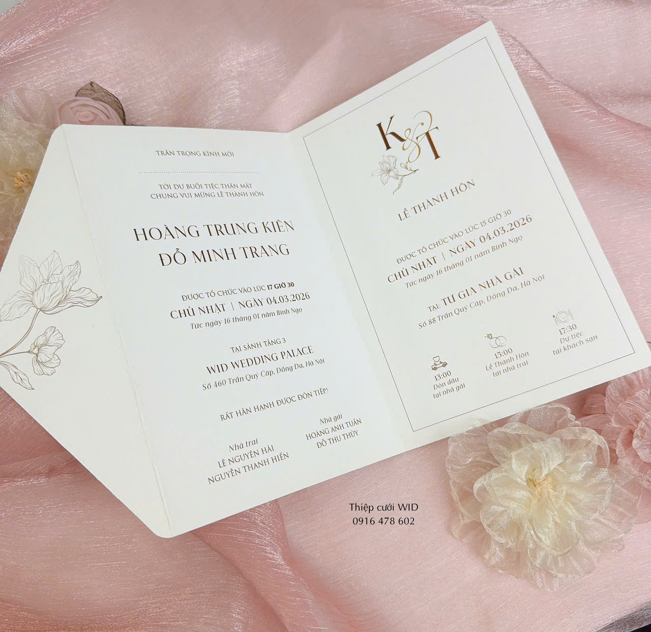 530 CN  - Thiệp phong cách tối giản, trang nhã hiện đại