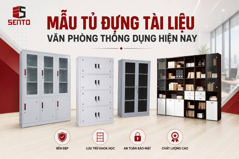 Những mẫu tủ đựng tài liệu văn phòng thông dụng hiện nay