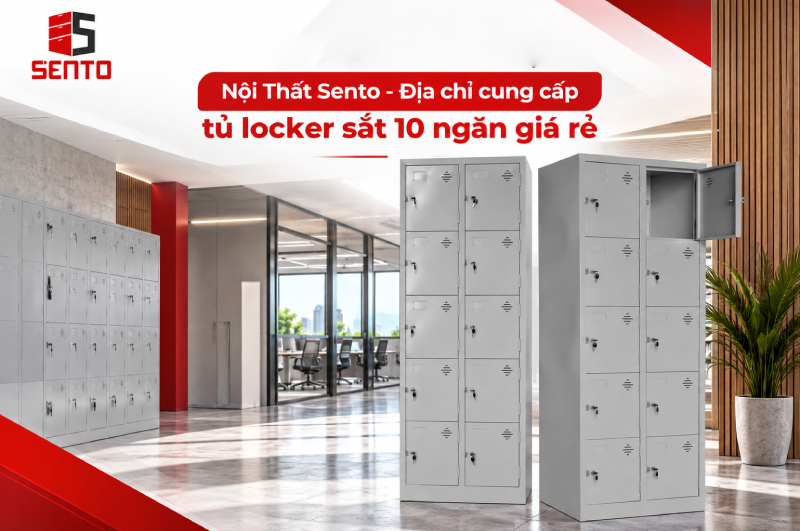 Địa chỉ cung cấp tủ locker sắt 10 ngăn giá rẻ