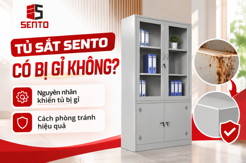 Tủ sắt Sento có bị gỉ không? Nguyên nhân và cách phòng tránh