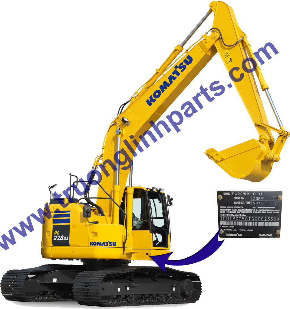 Thông thường để lựa chọn bơm thủy lực komatsu đúng cho từng loại xe chúng tôi căn cứ vào tem xe máy xúc komatsu,