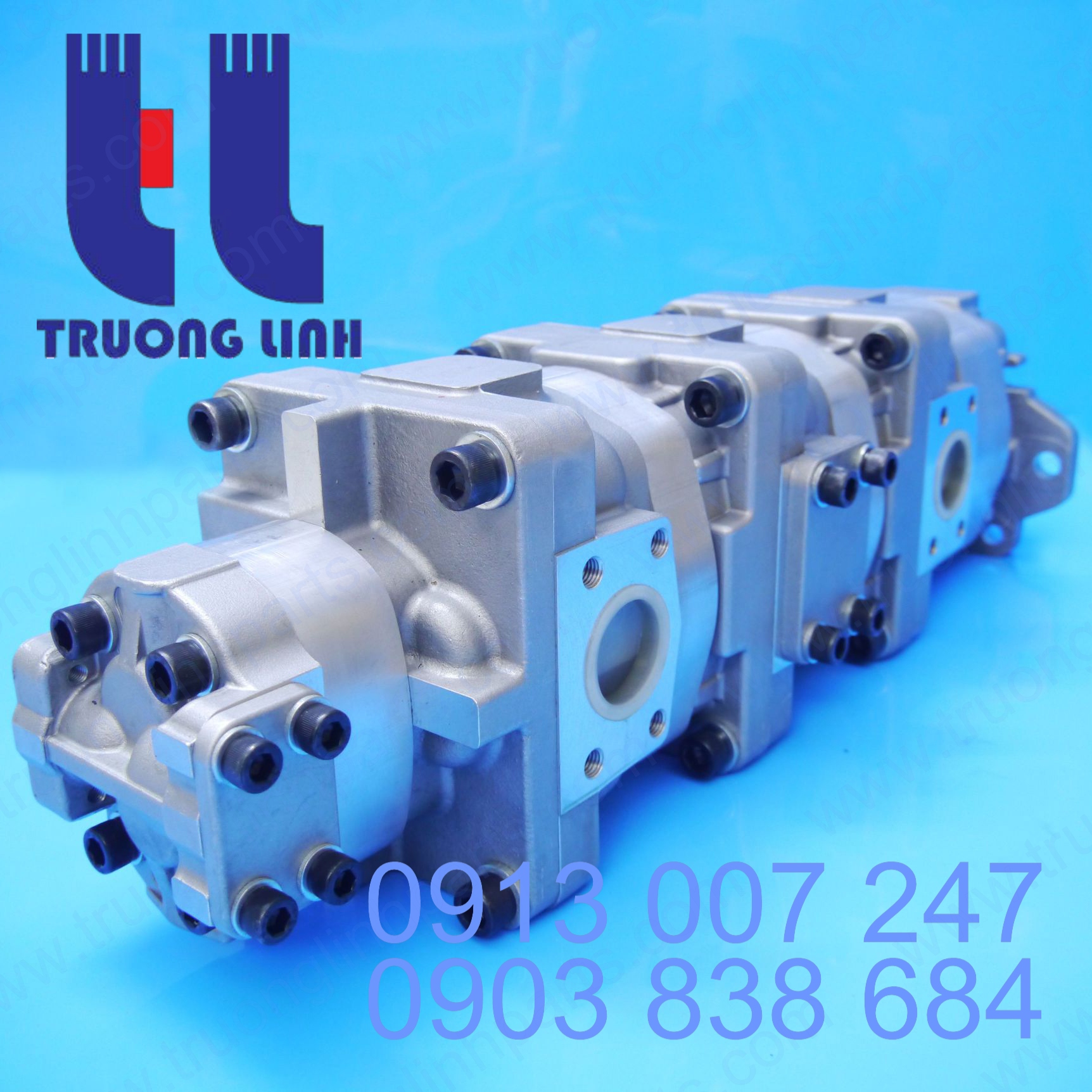 Bơm Thủy Lực Komatsu 705-55-34180, Bơm Tổng Máy Xúc Lật Komatsu WA350-3 WA380-3