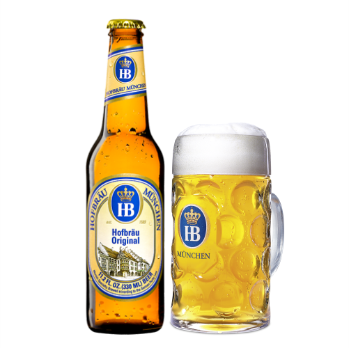 Bia HB Hofbrau Munchen Hofbrau Original 5,1% – Chai 330ml – Thùng 24 Chai
