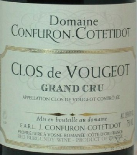 Clos De Vougeot, Domaine Confuron Cotetidot