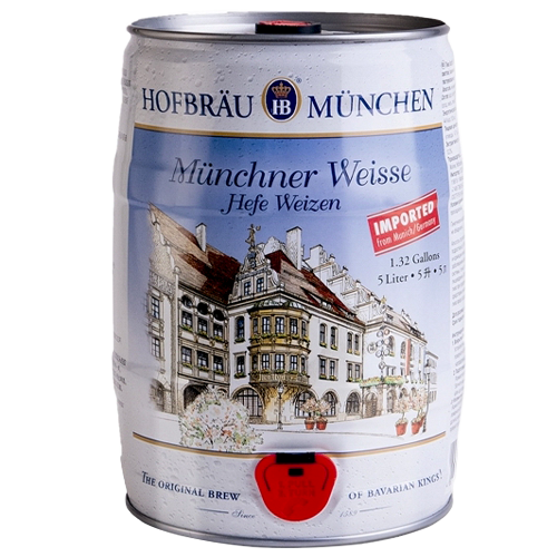 Bia Hofbräu Munchner Weisse Hefe Weizen 5,1% – Bom 5 Lít