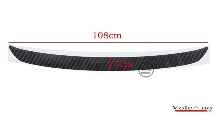 Decal vân carbon dán trang trí bảo vệ cốp sau xe ô tô 108*7CM (Ảnh 2)