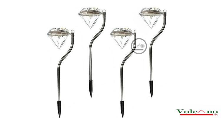 Đèn led sân vườn năng lượng mặt trời hình kim cương (Ảnh 1)