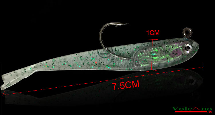 Mồi lure mềm giả cá 7.5cm-6.5G CM02 (Ảnh 3)