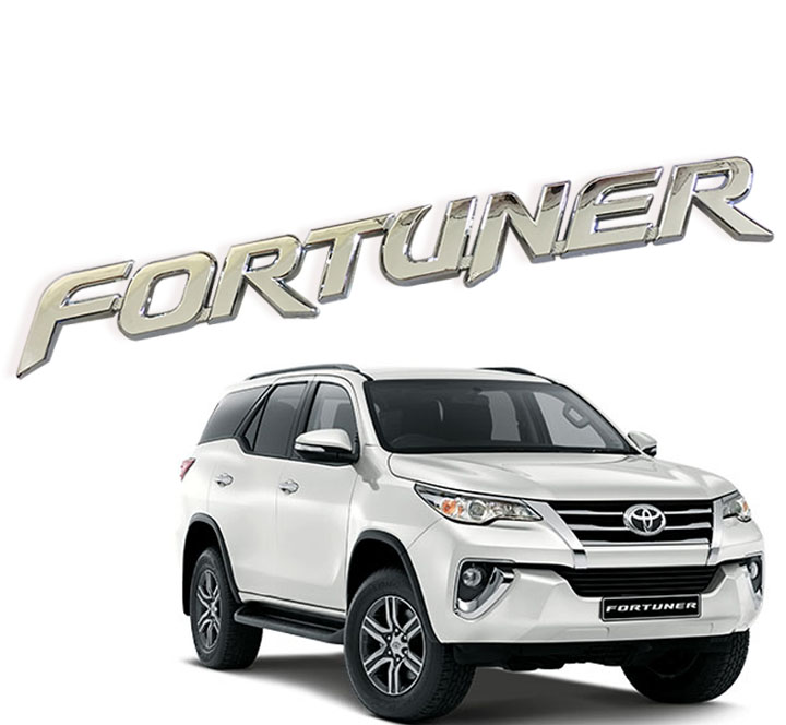 Tem logo chữ nổi Fortuner gắn trang trí đuôi xe Toyota Fortuner ...