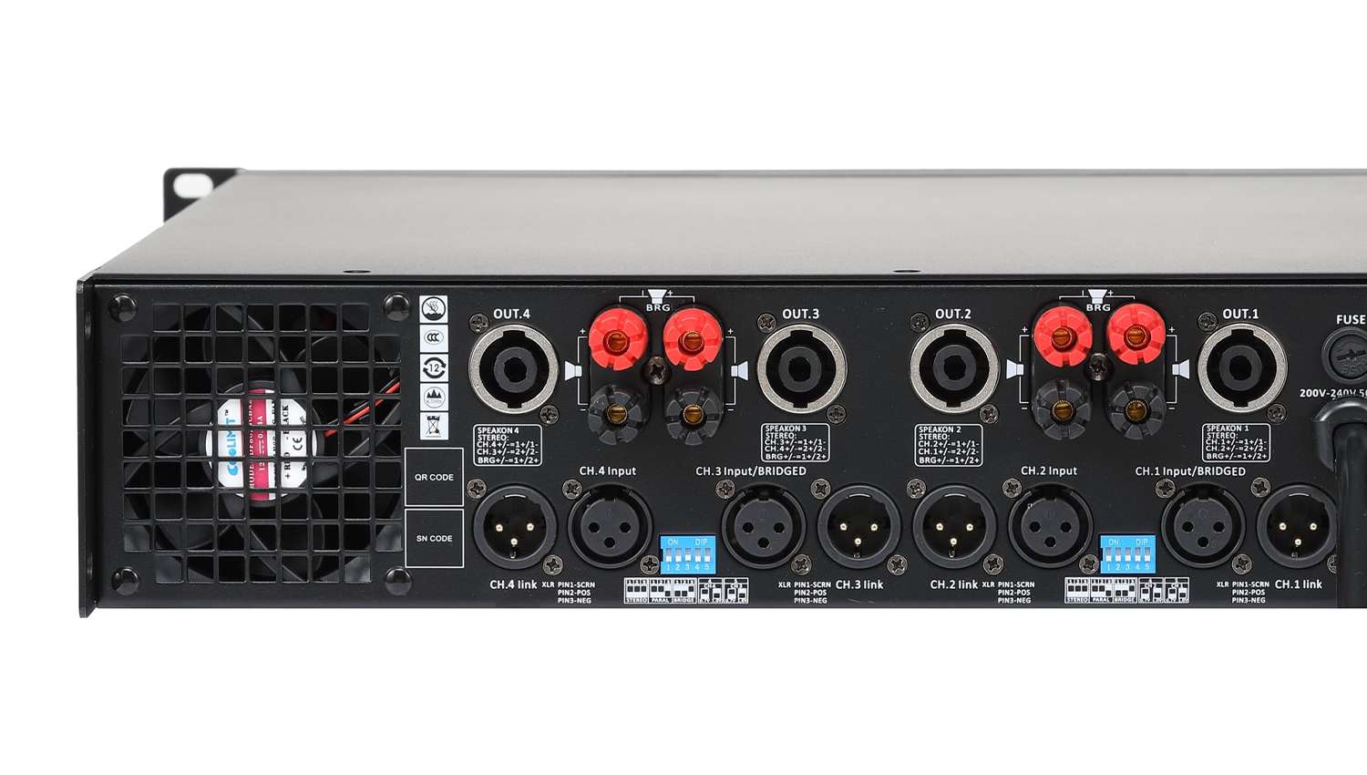 Cục Đẩy Công Suất 4 Kênh AAP TD8004 (Nguồn xuyến, Class H, 800W)