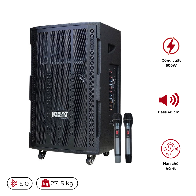 Loa Kéo ACNOS CB393G (Bass 40, Bluetooth 5.0)