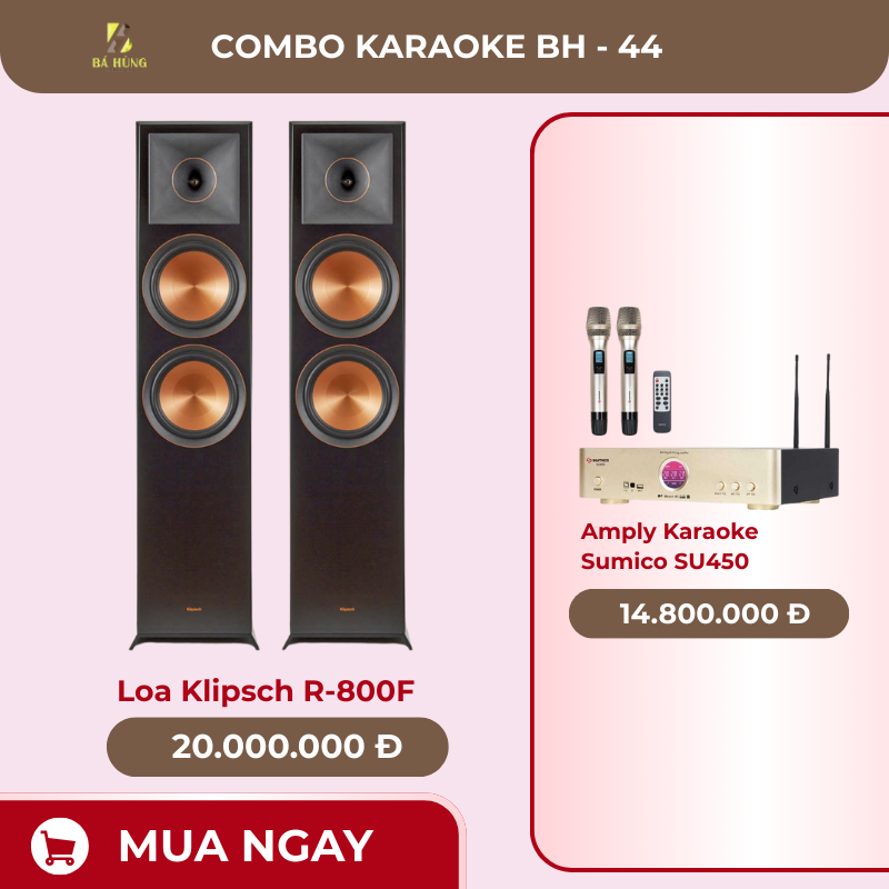 Loa Klipsch R-800F, Amply Karaoke Sumico SU450